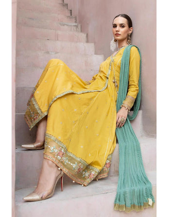 MARIA B EID COLLECTION LAWN EMBROIDERY DRESS 3 PIECE UNSTITCHED