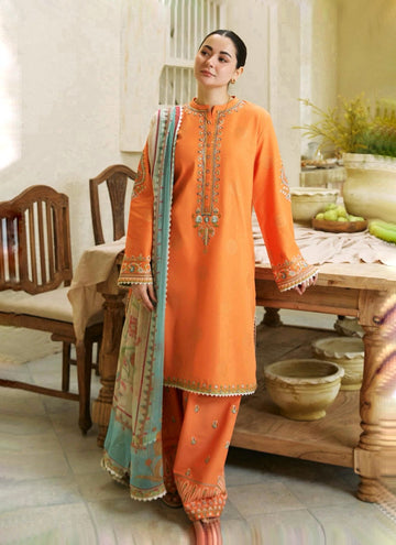 ZARA SHAHJAHAN EID COLLECTION LAWN EMBROIDERY DRESS 3 PIECE UNSTITCHED