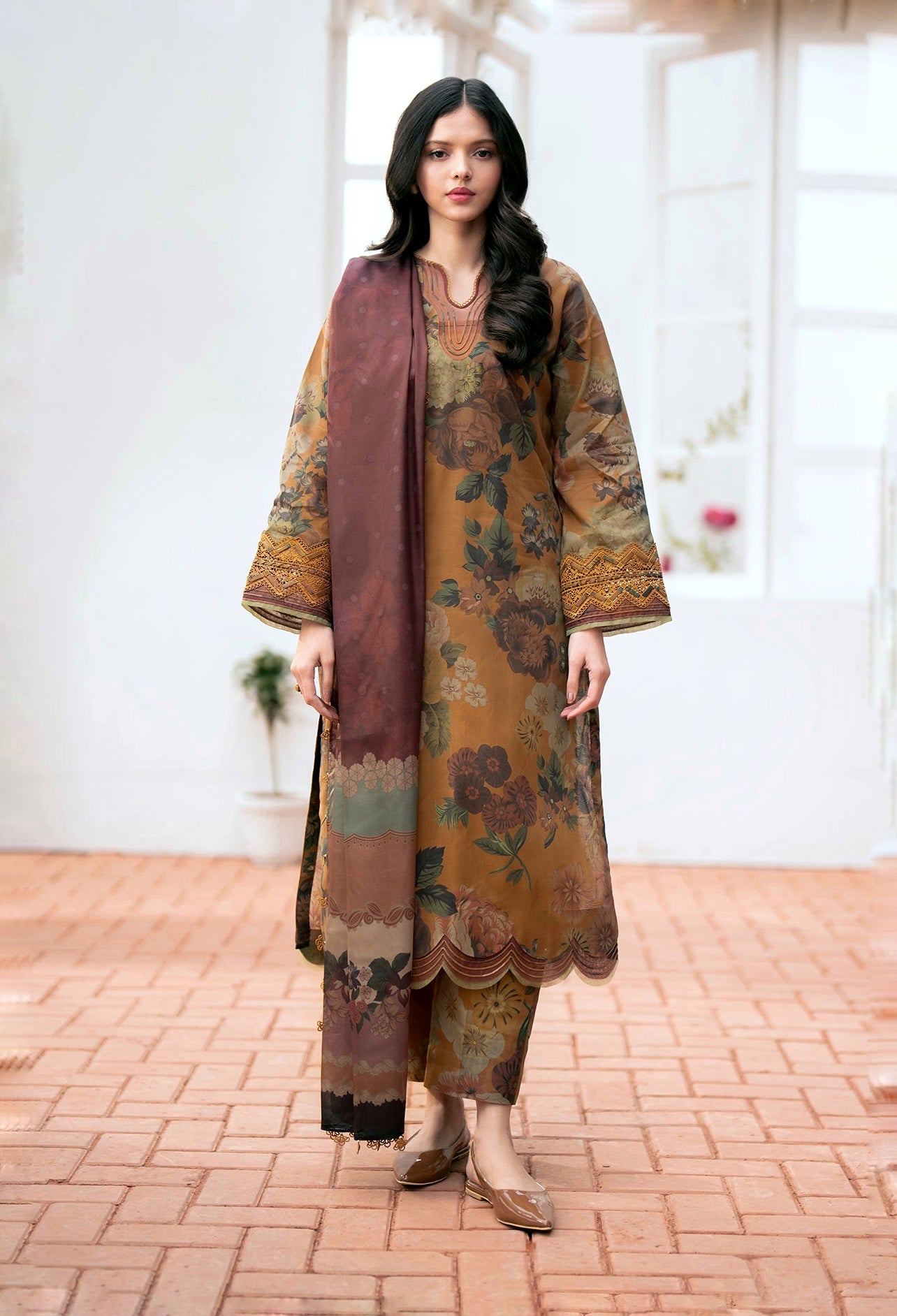 BAROOQUE EID COLLECTION LAWN PRINTED DRESS 3 PIECE UNSTITCHED