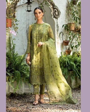 MARIA B LAWN EMBROIDERY DRESS 3 PIECE UNSTITCHED